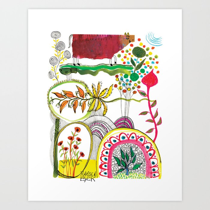 all kinds of everything, happy colorful art Art Print