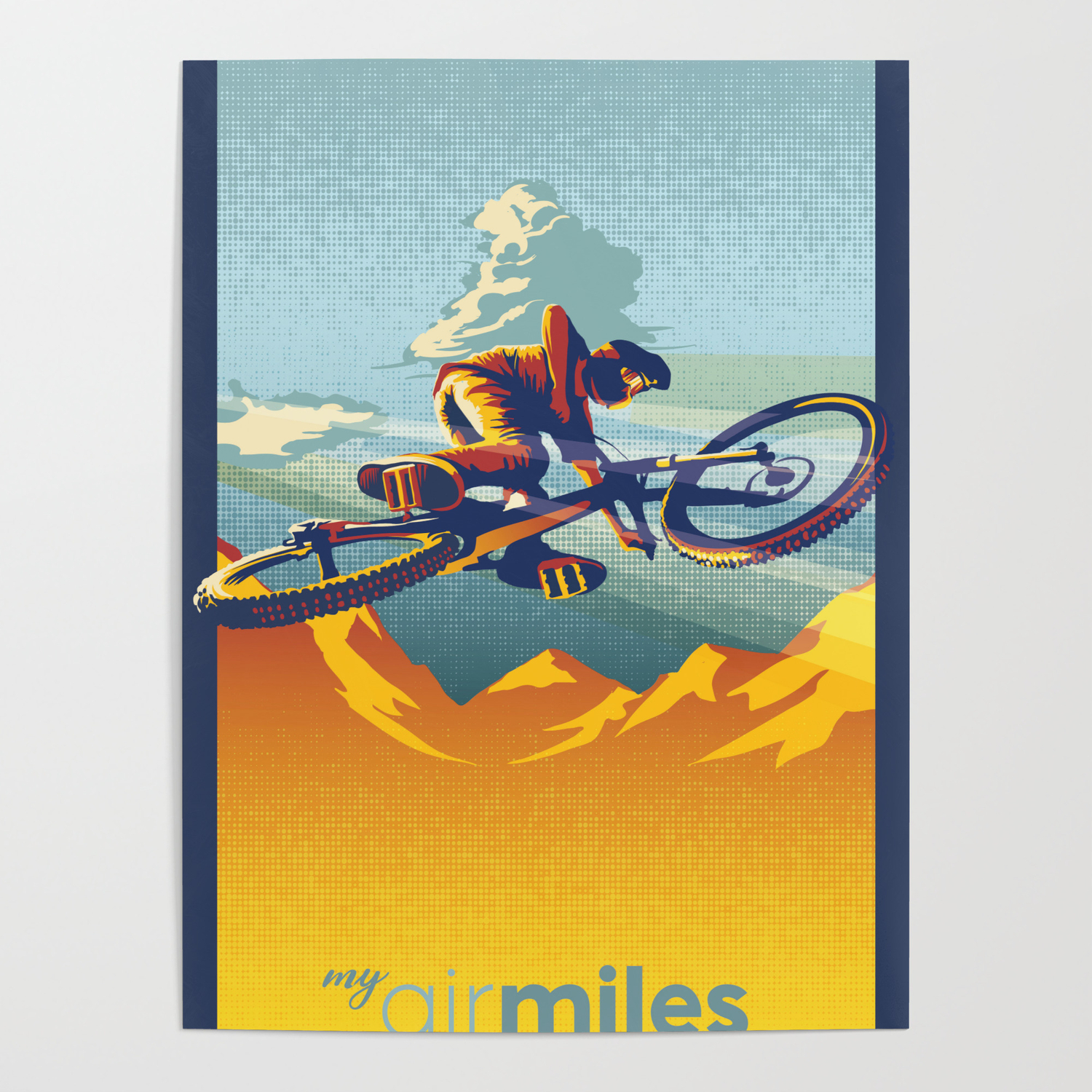Retro Poster-Glacier NP-Going To The Sun Downhill Bicycle Rider PAL-2946 
