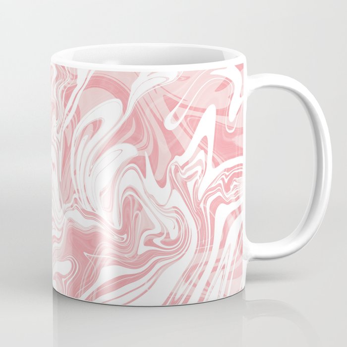 Pretty white and pink marble design Coffee Mug