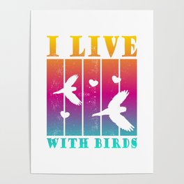I live with birds Poster