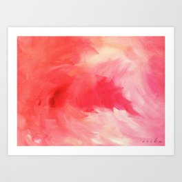 Smeared Pink - Abstract Painting Art Print