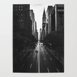 New York City (Black and White) Poster