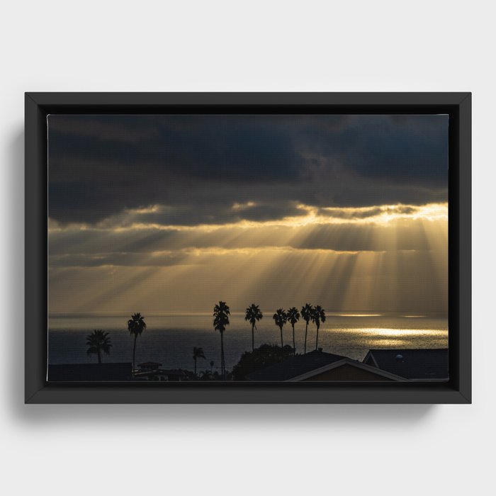 San Clemente Sunset Framed Canvas
