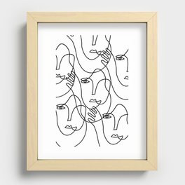 Abstract Face Pattern Recessed Framed Print