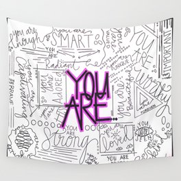 You Are - Fuchsia Wall Tapestry