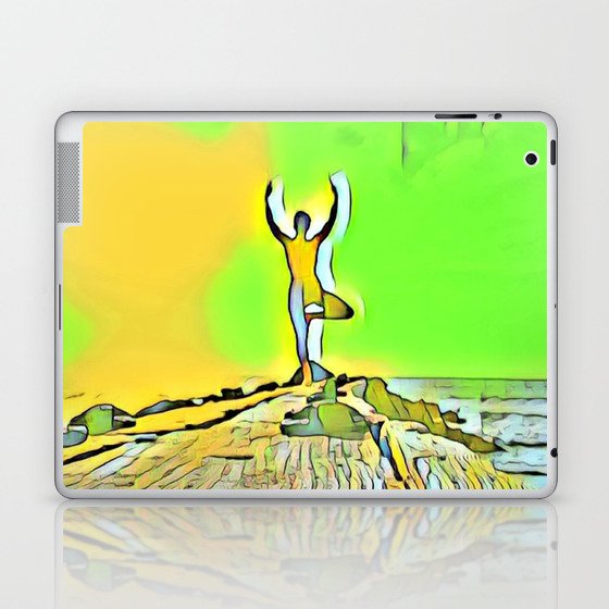 Woman Doing Yoga 8 Laptop & iPad Skin