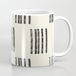 Neutral Black and White Stripe Mudcloth Mug