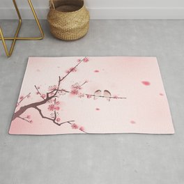 Oriental cherry blossom in spring 005 Rug