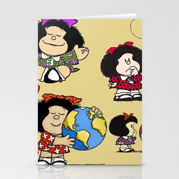 Mafalda pattern  Stationery Cards