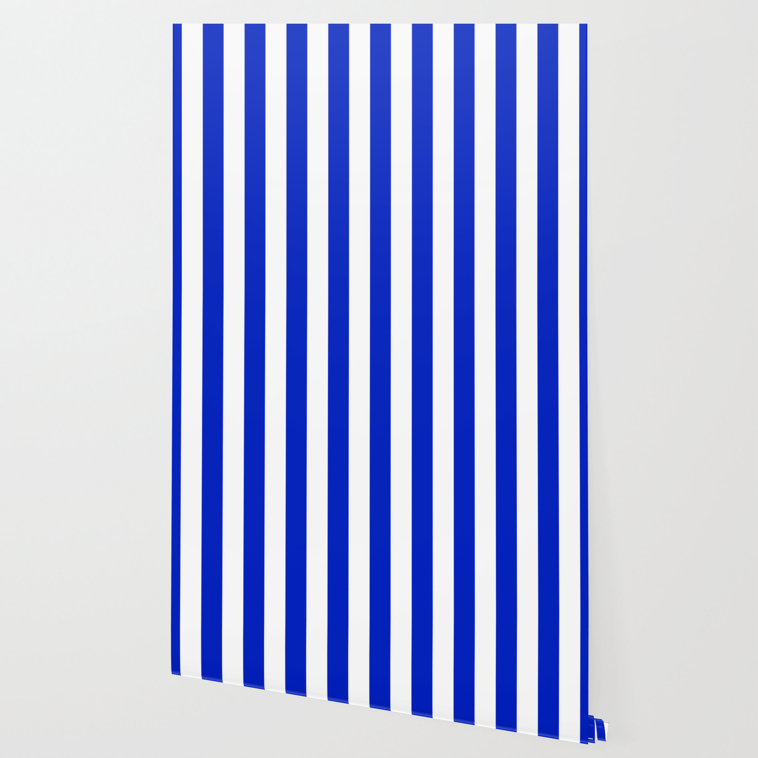 Cobalt Blue And White Wide Circus Tent Stripe Wallpaper By Podartist Society6