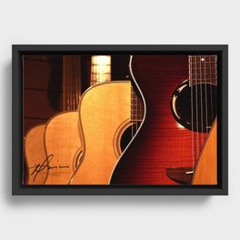 Guitars Framed Canvas