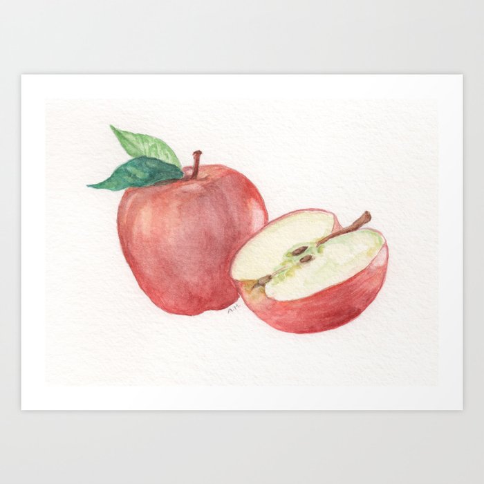 Apple And A Half Art Print By Anniemason Society6