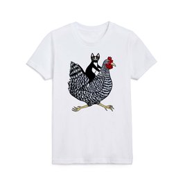 Cat on a Chicken Kids T Shirt