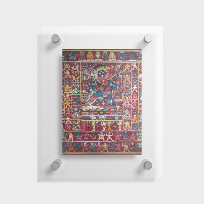 Buddhist Thangka of Mahakala Floating Acrylic Print