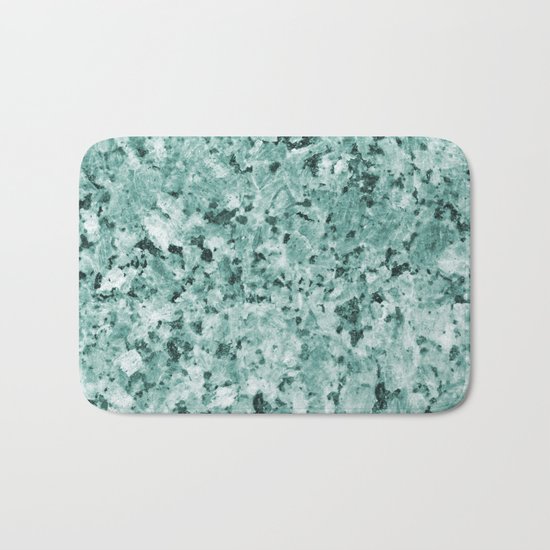 Polished granite verde - turquoise stone Bath Mat