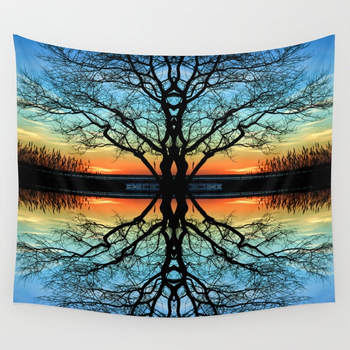 Assawoman Reflections Abstract Wall Tapestry