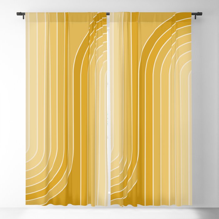 Gradient Curvature VII Blackout Curtain