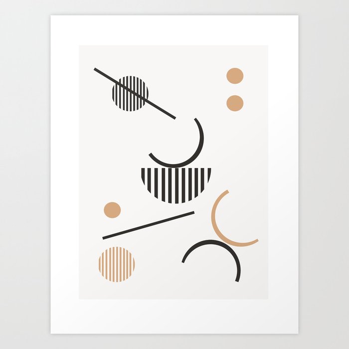 Hera Minimalist Art Print Abstract Art Geometric Earthtones