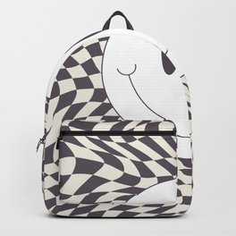 smiley checked dark chocolate Backpack