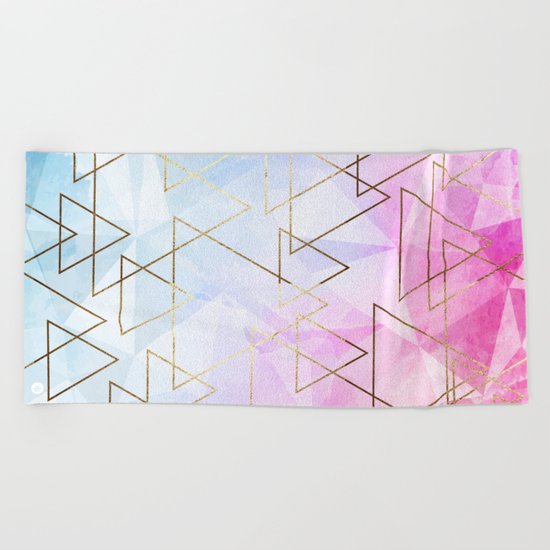 Collage geometric Beach Towel