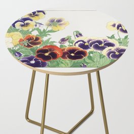 Vintage Pansy Flower. Seiyô SÔKA ZUFU. Side Table
