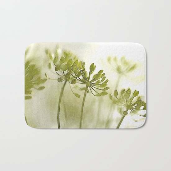 Something green and delicate Bath Mat