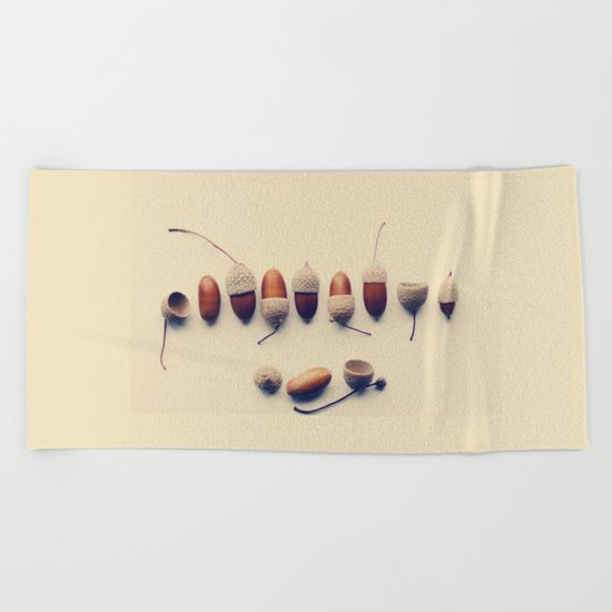 acorns Beach Towel