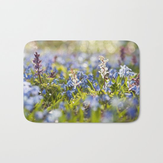 Spring flower meadow - Colorful flowers -floral on #Society6 Bath Mat