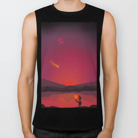 A shooting star Biker Tank