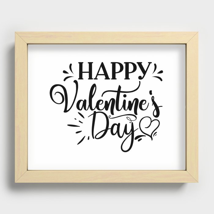 Happy Valentine's Day Recessed Framed Print