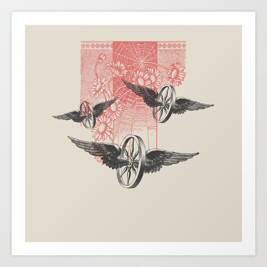 Cosmic Wheels Art Print