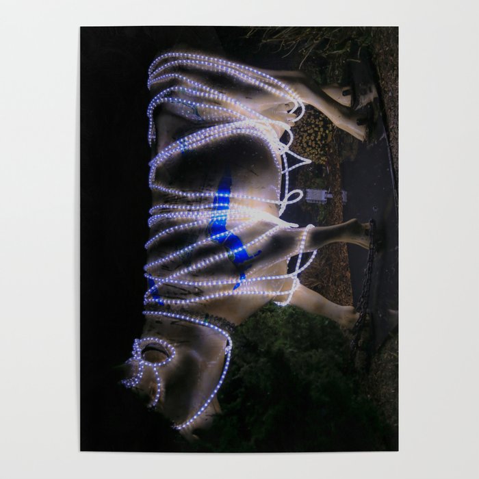 Light Up Cow Poster