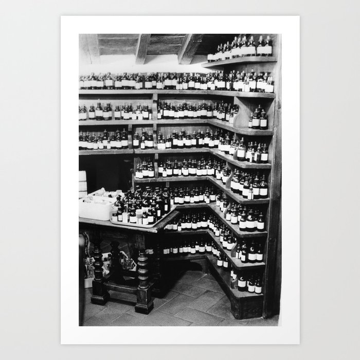 A perfumer's office in Florence, Italy | Analog/Film photography | Bottles with perfume | 1 out of 3 prints | Travel and fashion photography Art Print