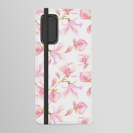 Pink Flowers Android Wallet Case