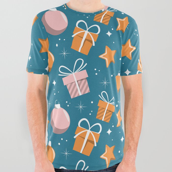 Christmas Pattern 45 All Over Graphic Tee