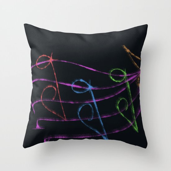 Birds on wires Throw Pillow