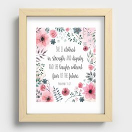 Proverbs 31:25 Recessed Framed Print