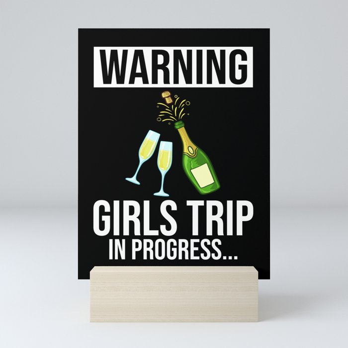 Girls Trip Weekend Las Vegas Wine Glasses Mini Art Print