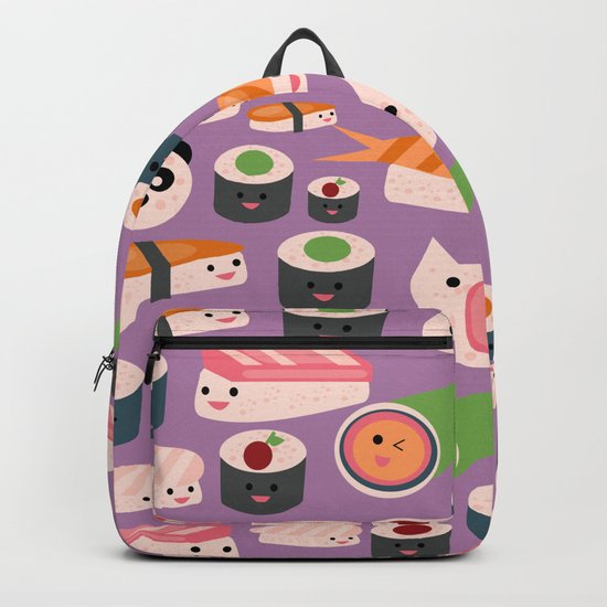 Kawaii sushi purple Backpack