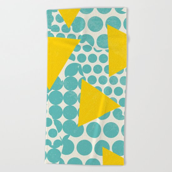 Dots and Triangles Beach Towel