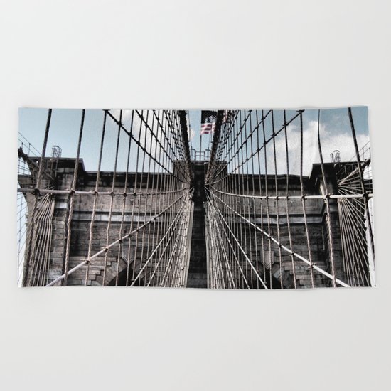 Iron Strung - Brooklyn Bridge Beach Towel