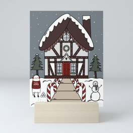 Winter Cottage Mini Art Print