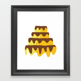 Dribbly Chocolate Vanilla Cake Framed Art Print