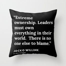 44 | Jocko Willink Quotes | 191106 Throw Pillow