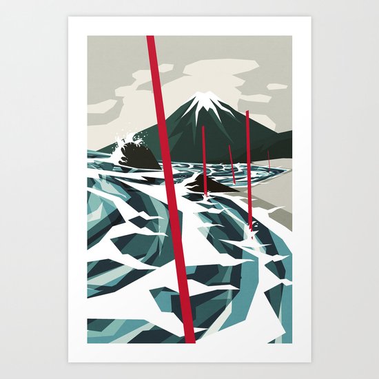 Breaking the Waves II Art Print