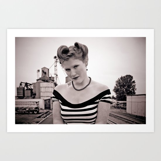 Railway pinup Art Print