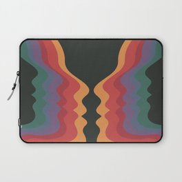 Rainbow Face, Retro 60s 70s Mid Century Modern Art Laptop Sleeve