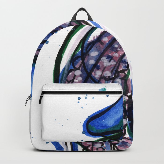Messy Minimalist Blue Jelly Backpack by TheFemmeNerd Society6