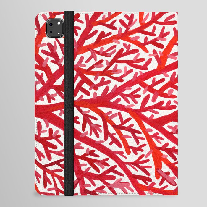 Red Fan Coral iPad Folio Case