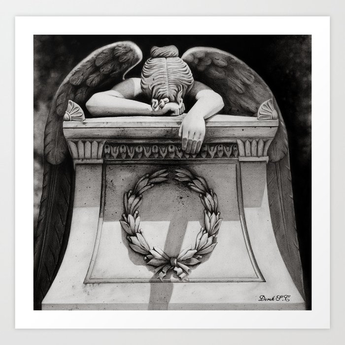 Angel Of Grief Art Print By Derekarts Society6
